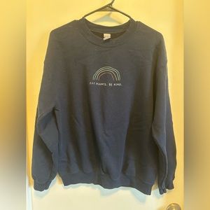 Navy blue Eat Plants be Kind Crewneck Sweatshirt